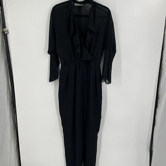 Vintage Michael Maiello for Pat Richards Black Jumpsuit Size 10 1970's - Picture 1 of 16